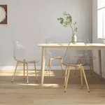 vidaXL Esszimmerst&uuml;hle 4 Stk. Transparent PET