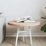 vidaXL Tischplatte &Oslash;50x2,5 cm Rund Massivholz Buche