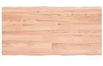 vidaXL Tischplatte 120x60x(2-4) cm Massivholz Behandelt Baumkante