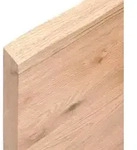 vidaXL Tischplatte 140x50x(2-4) cm Massivholz Behandelt Baumkante