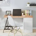 vidaXL Tischplatte Hellbraun 120x60x(2-6)cm Massivholz Eiche Behandelt