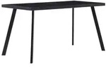 vidaXL Esstisch Schwarz 140 x 70 x 75 cm Hartglas
