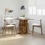 vidaXL Esstisch R&auml;uchereiche 80x80x75 cm Holzwerkstoff