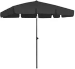 vidaXL Strandschirm Schwarz 200x125 cm