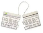 Tastatur Split Break DE-Layout Bluetooth Wei&szlig;