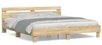 vidaXL Bettgestell mit Kopfteil Sonoma-Eiche 160x200 cm Holzwerkstoff