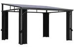 vidaXL Pavillon mit Vorh&auml;ngen 405x294x244 cm Anthrazit