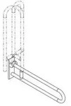 HEWI St&uuml;tzklappgriff SERIE 801 drehbar, d= 33mm 850mm reinwei&szlig;