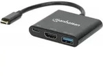 MANHATTAN USB-C auf HDMI 3-in-1 Docking-Konverter mit Power Delivery USB 3.2