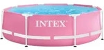 INTEX Aufstellpool mit Metallrahmen Rosa 244 x 76 cm PVC
