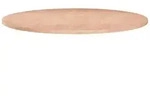 vidaXL Runde Tischplatte &Oslash;60x1,5 cm Unbehandeltes Massivholz Eiche