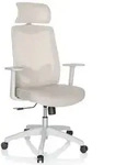 B&uuml;rostuhl Drehstuhl MIKEO W Netzstoff Stoff beige hjh OFFICE