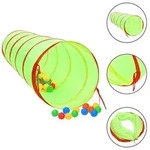 vidaXL Spieltunnel mit 250 B&auml;llen Gr&uuml;n 175 cm Polyester