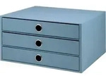 Schubladenbox Denim 3 Sch&uuml;be A4