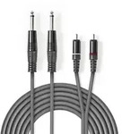 Nedis Stereo-Audiokabel 2x 635 mm Male 2xRCA Vernikkeld 5.00 m Rond -