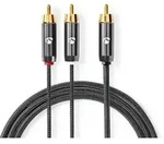 Nedis CATB24000GY30 - RCA - M&auml;nnlich - 2 x RCA - M&auml;nnlich - 3 m - Grau