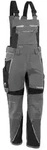 QUALITEX HIGH QUALITY WORKWEAR Latzhose IRON - grau/schwarz - Herren: 68 Damen: 62