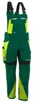 QUALITEX HIGH QUALITY WORKWEAR Latzhose IRON - gr&uuml;n/warngelb - Herren: 52 Damen: 46