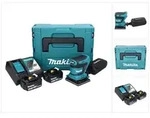 Makita DBO 480 RMJ Akku Schwingschleifer 18 V 112 x 102 mm + 2x Akku 4,0 Ah +