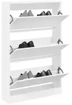 vidaXL Schuhschrank Wei&szlig; 80x21x125,5 cm Holzwerkstoff
