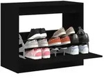 vidaXL Schuhschrank Schwarz 80x42x69 cm Holzwerkstoff