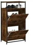 vidaXL Schuhschrank R&auml;uchereiche 60x34x112 cm Holzwerkstoff