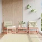 vidaXL Gartensofas mit Kissen 2 Stk. Massivholz Douglasie