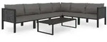 vidaXL 7-tlg. Garten-Lounge-Set mit Auflagen Poly Rattan Anthrazit
