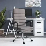 vidaXL B&uuml;rostuhl mit Massagefunktion Taupe Stoff
