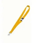 Textilband 20mm mit Karabiner 44cm gelb VE=10 St&uuml;ck