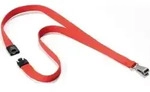 Textilband Soft Colour 15mm mit Karabiner 44cm hell orange VE=10 St&uuml;ck