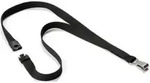 Textilband Soft Colour 15mm mit Karabiner 44cm schwarz VE=10 St&uuml;ck