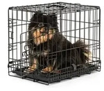 lionto Transportk&auml;fig f&uuml;r Tiere, faltbarer Metallk&auml;fig mit Trennwand,