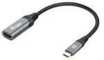 equip - Adapterkabel - 24 pin USB-C m&auml;nnlich zu HDMI weiblich - 15 cm - Grau -