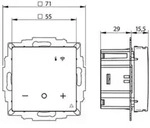Eberle Controls UP-Thermostat UTE3800U-RAL9010-G55