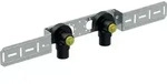 Geberit GE FlowFit Anschlusswinkel-Set, vormont., ged. 2-fach, Abgang d20mm x Rp1/2,