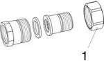 "Viega Rohrverschraubung Rotguss, flachdichtend, I/A, 1 1/4""
