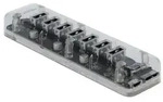 DeLOCK Externer USB 3.0 Hub mit 7 Ports transparent