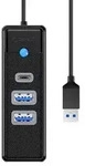 Orico PWC2U-U3-015-BK-EP Hub Adapter USB auf 2x USB 3.0 + USB-C, 5 Gbps, 0,15m
