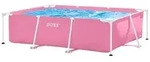 INTEX Metallrahmen Aufstellpool Rosa 220 x 150 x 60 cm PVC und Stahl