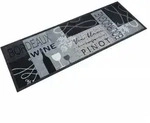 vidaXL K&uuml;chenteppich Waschbar Wein Grau 60x180 cm Samt