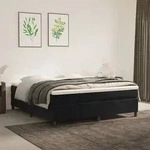 vidaXL Bettgestell ohne Matratze Schwarz 180x200 cm Samt