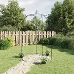 vidaXL Gartenbogen Schwarz &Oslash;180x255 cm Stahl