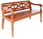 vidaXL Batavia-Bank Dunkelbraun 123 cm Massivholz Mahagoni
