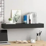 vidaXL Schweberegal mit Schublade Schwarz 80x25x8 cm