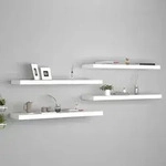 vidaXL Schweberegale 4 Stk. Wei&szlig; 90x23,5x3,8 cm MDF