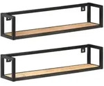 vidaXL Wandregale 2 Stk. 80 cm Raues Mangoholz