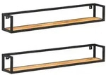 vidaXL Wandregale 2 Stk. 120 cm Massivholz Akazie