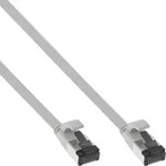 InLine&reg; Patchkabel flach, U/FTP, Cat.8.1, TPE halogenfrei, grau, 7,5m Kabel RJ45