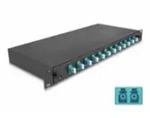 "Delock 19" LWL Splei&szlig;box 12 x LC Duplex OM3 1HE splei&szlig;fertig komplett"